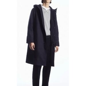 COS Men's Padded Hooded Parka Navy